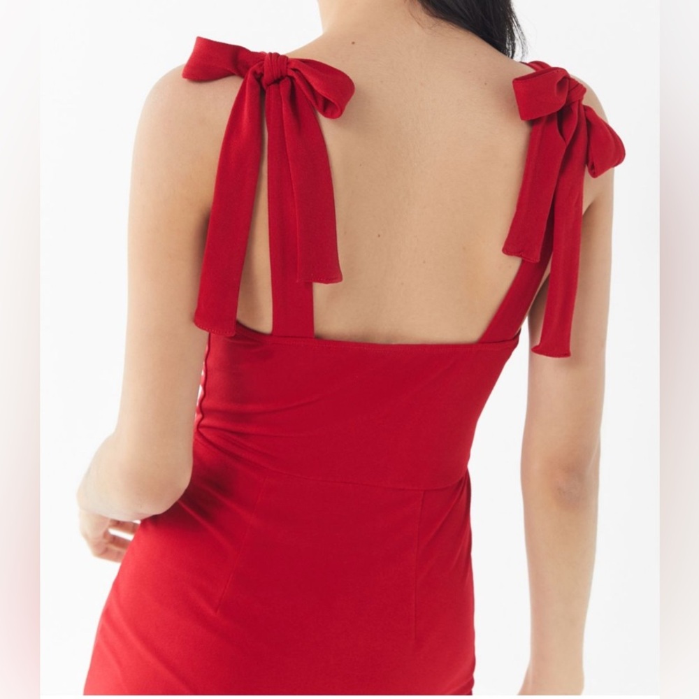 Tie-Shoulder Mini Dress